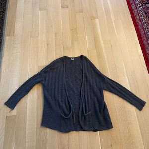 Ecote Charcoal Open-Front Cardigan